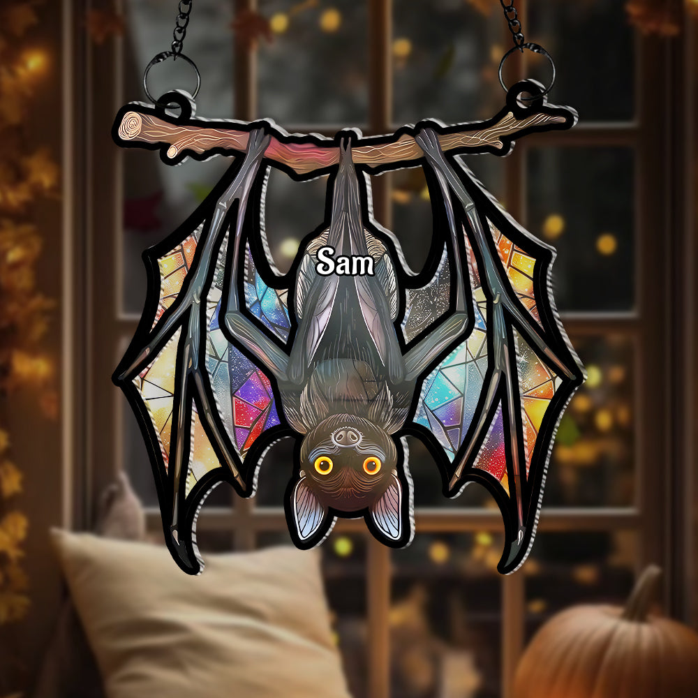 Personalized Bat Halloween Suncatcher Ornamnet 03TOMH220824