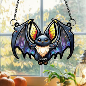 Alternative view of Personalized Bat Halloween Suncatcher Ornamnet 03TOMH220824