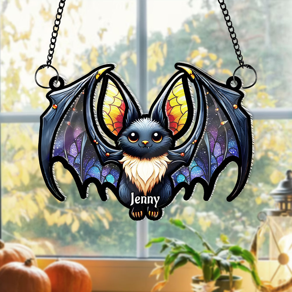 Alternative view of Personalized Bat Halloween Suncatcher Ornamnet 03TOMH220824