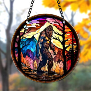 Alternative view of Personalized Big Foot Suncatcher Ornament 03acxx190824/06acqn230824