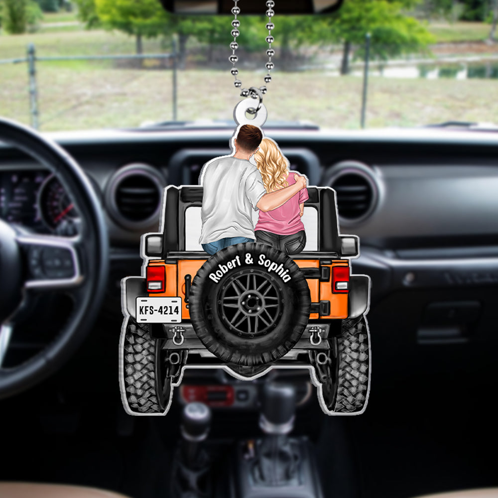 Personalized Car Ornament Gifts For Couple Together Is Our Favorite Place - Image 4