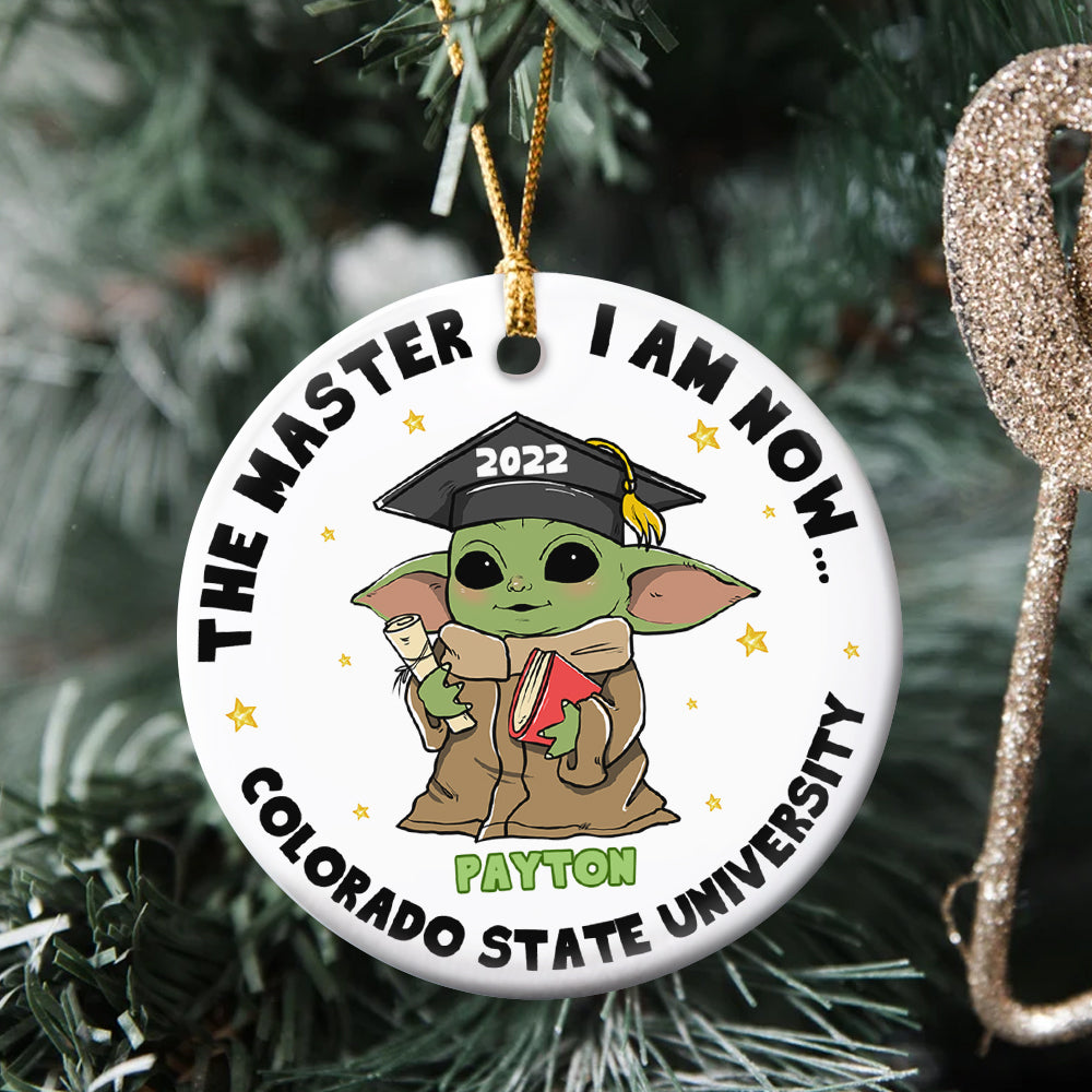 Personalized Ceramic Ornament Gifts For Graduation The Master I Am Now - Image 3