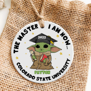 Personalized Ceramic Ornament Gifts For Graduation The Master I Am Now