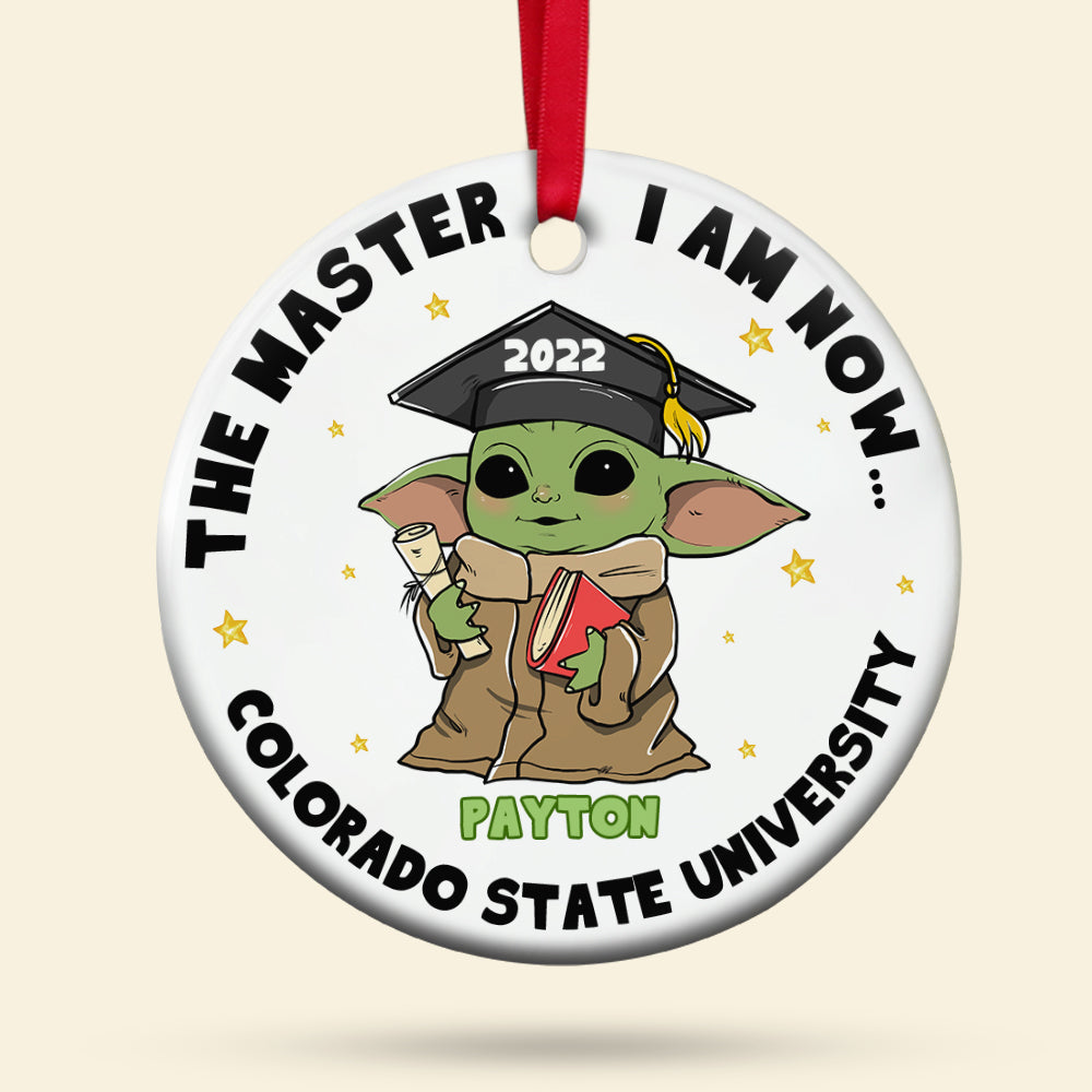 Personalized Ceramic Ornament Gifts For Graduation The Master I Am Now - Image 4