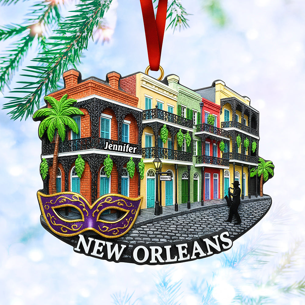 Alternative view of Personalized Christmas Gift - Iconic Destinations Ornament 01OHQN011025