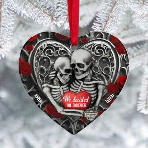 Personalized Christmas Gift For Couple Ornament Skeleton Couple 02OHTN041124