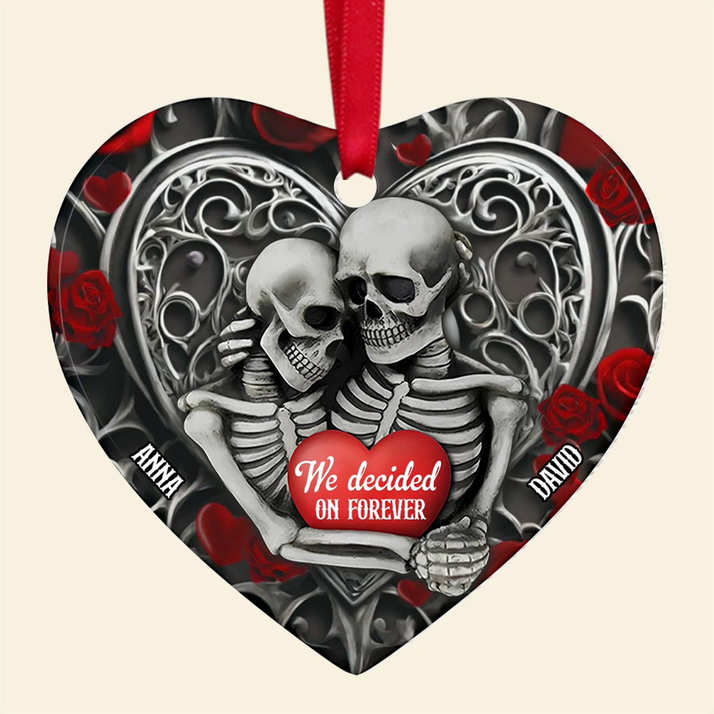 Personalized Christmas Gift For Couple Ornament Skeleton Couple 02OHTN041124 - Image 5
