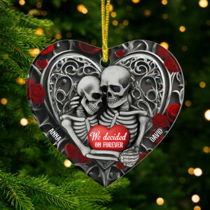 Alternative view of Personalized Christmas Gift For Couple Ornament Skeleton Couple 02OHTN041124