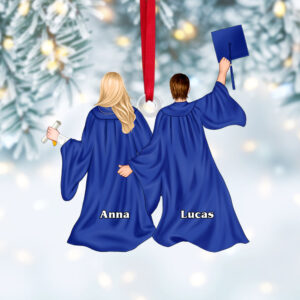 Alternative view of Personalized Christmas Gift For Graduate Celebration Ornament 01ACTN111124TM