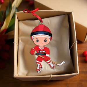 Alternative view of Personalized Christmas Gift For Hockey Lover Ornament Ice Hockey Player 012ACTI111124HA