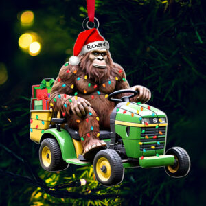 Personalized Christmas Gifts, Big Foot And Lawn Tractor Ornament 04OHQN260924