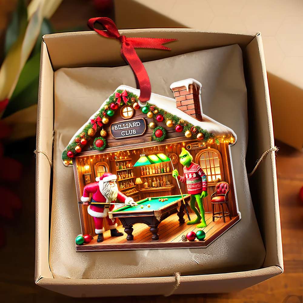 Personalized Christmas Gifts Billiard House Acrylic Ornament 04TGMH141124 - Image 3