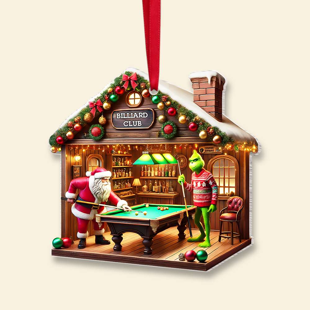 Personalized Christmas Gifts Billiard House Acrylic Ornament 04TGMH141124 - Image 4