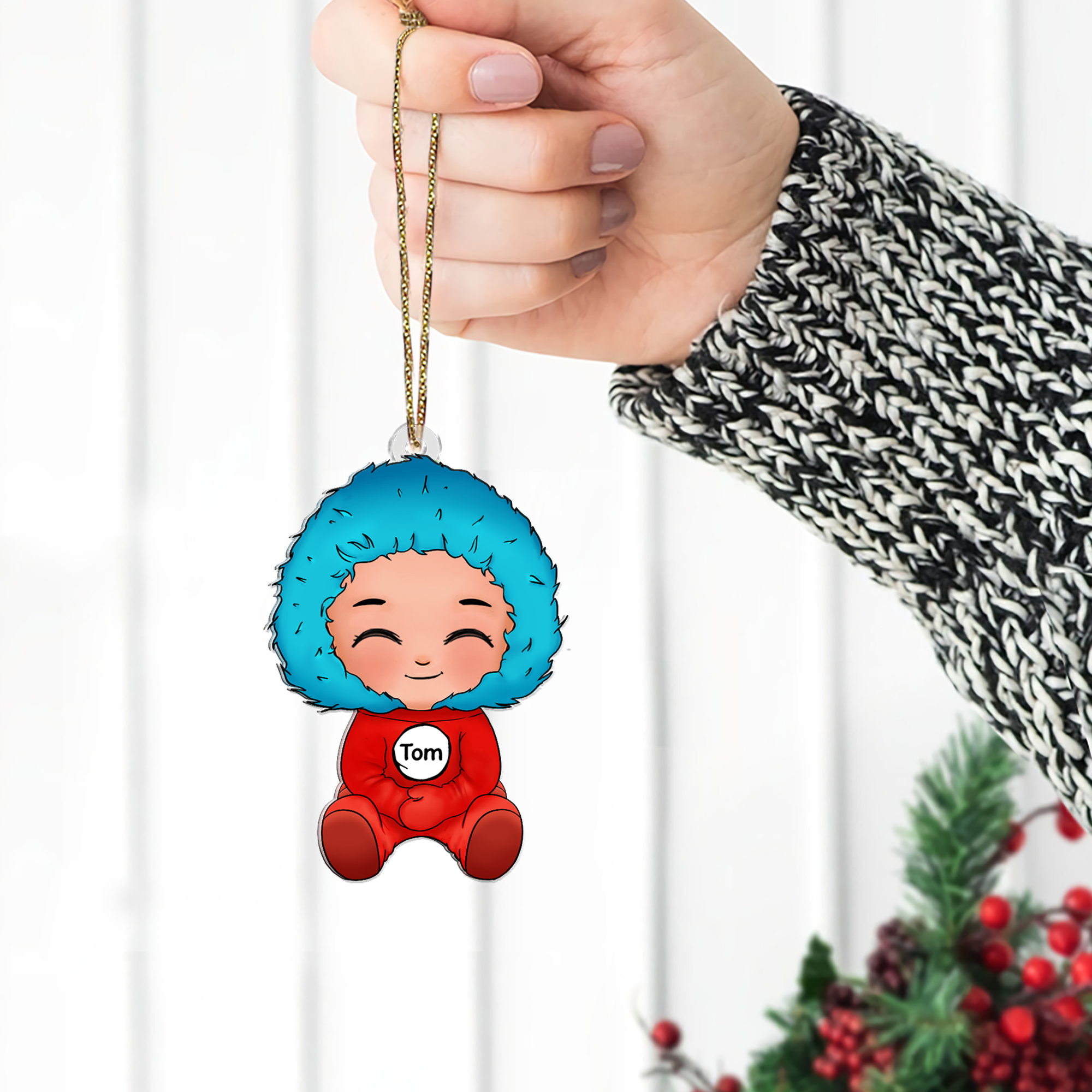 Personalized Christmas Gifts Cute Chibi Girl Acrylic Ornament 04QHHU301124 - Image 4