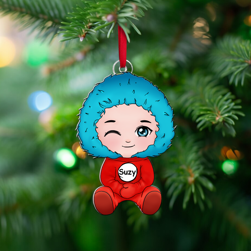Personalized Christmas Gifts Cute Chibi Girl Acrylic Ornament 04QHHU301124 - Image 3