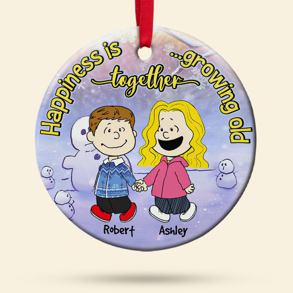 Personalized Christmas Gifts For Couple Hand In Hand Ceramic Ornament 04QHHN281023DA - Image 5
