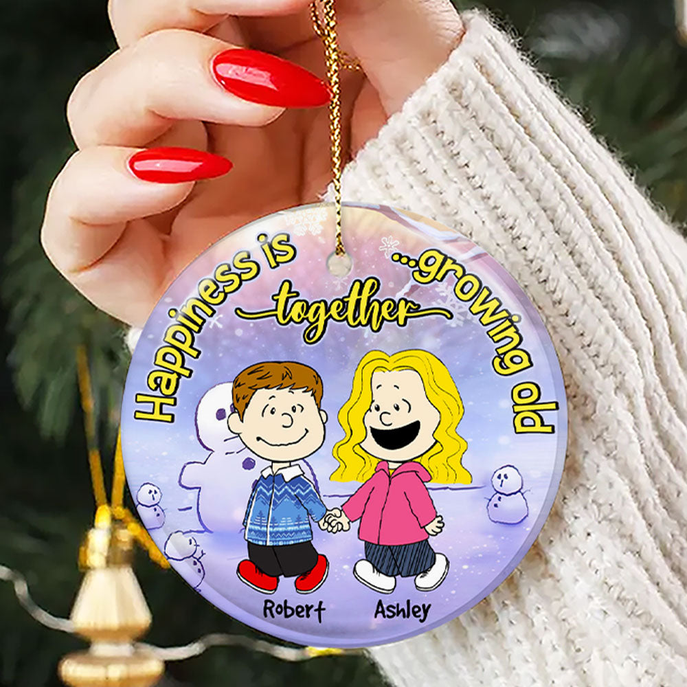 Alternative view of Personalized Christmas Gifts For Couple Hand In Hand Ceramic Ornament 04QHHN281023DA