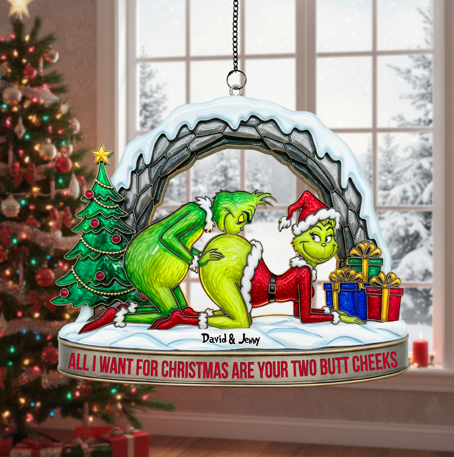 Personalized Christmas Gifts for Couple Suncatcher Ornament 04ohtn170925 - Image 2