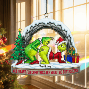 Personalized Christmas Gifts for Couple Suncatcher Ornament 04ohtn170925