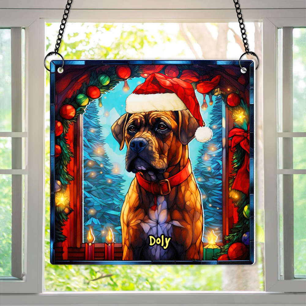 Personalized Christmas Gifts For Dog Lovers Suncatcher Ornament Christmas Boxer 02hupu100924 - Image 3