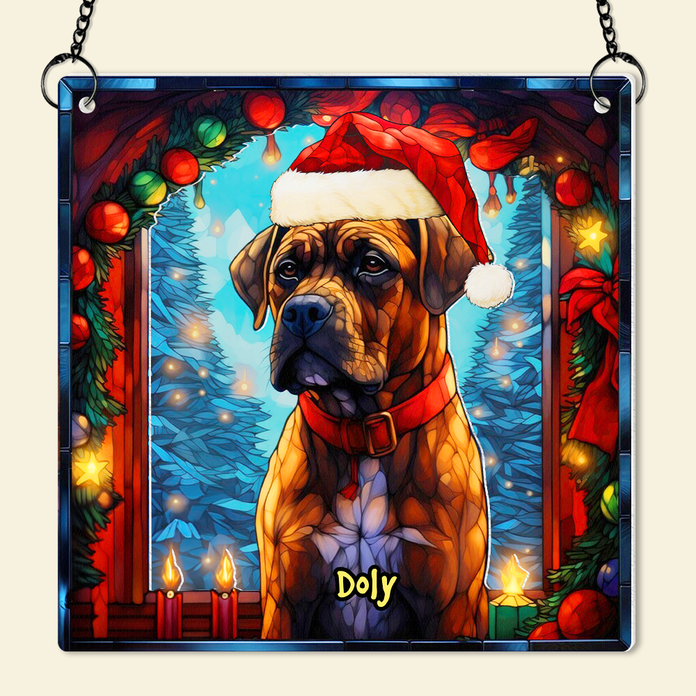 Personalized Christmas Gifts For Dog Lovers Suncatcher Ornament Christmas Boxer 02hupu100924 - Image 6