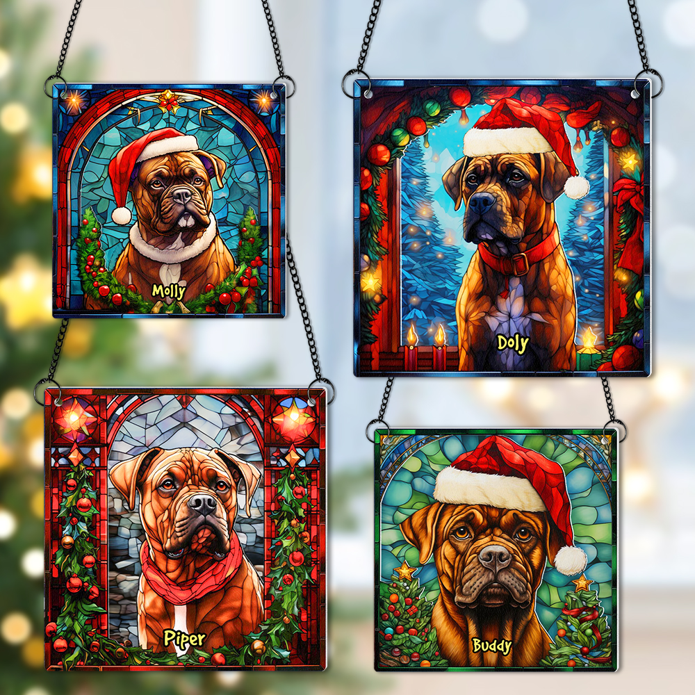 Personalized Christmas Gifts For Dog Lovers Suncatcher Ornament Christmas Boxer 02hupu100924 - Image 4