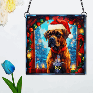 Personalized Christmas Gifts For Dog Lovers Suncatcher Ornament Christmas Boxer 02hupu100924