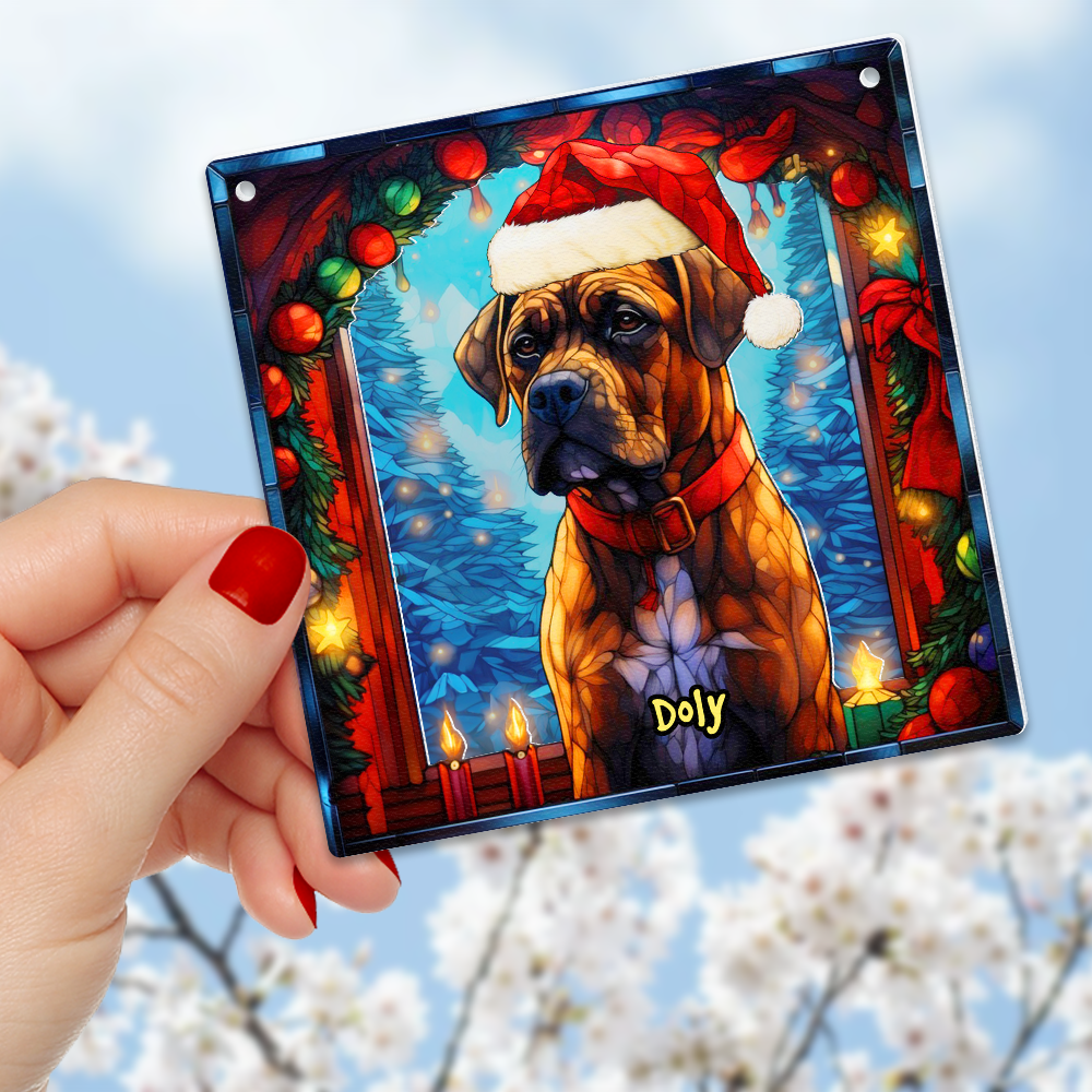Personalized Christmas Gifts For Dog Lovers Suncatcher Ornament Christmas Boxer 02hupu100924 - Image 5