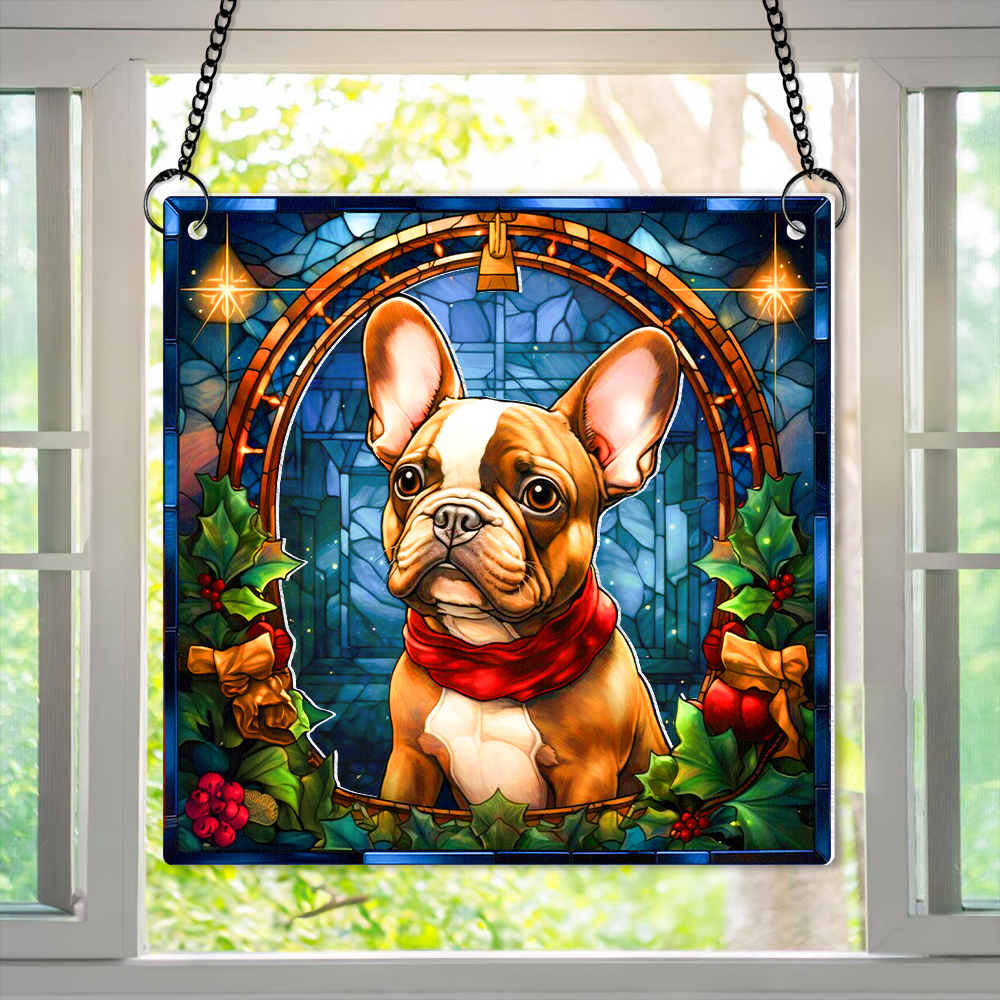 Personalized Christmas Gifts For Dog Lovers Suncatcher Ornament French Bulldog 03hupu100924 - Image 3