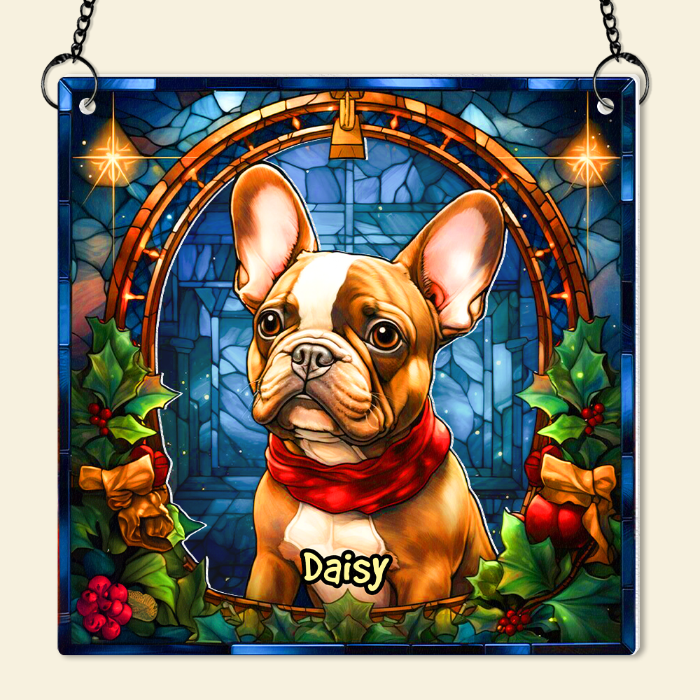 Personalized Christmas Gifts For Dog Lovers Suncatcher Ornament French Bulldog 03hupu100924 - Image 6