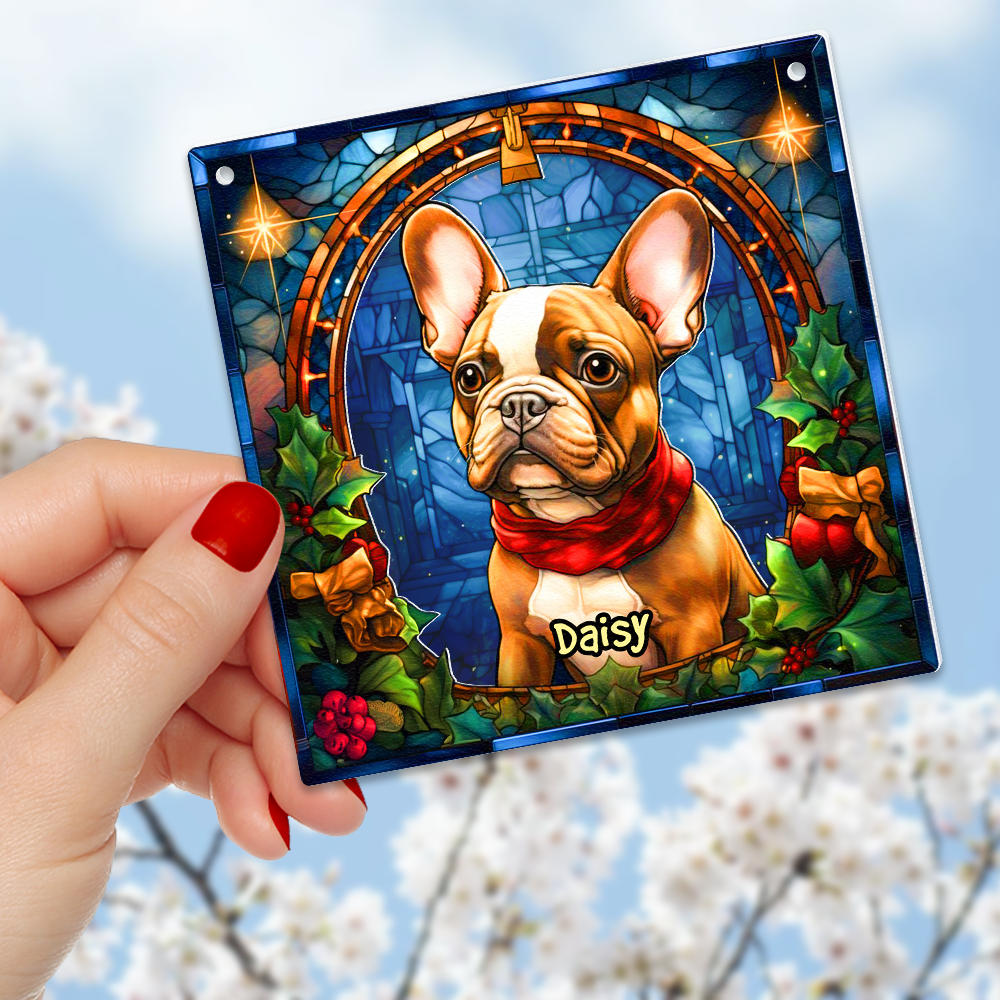 Personalized Christmas Gifts For Dog Lovers Suncatcher Ornament French Bulldog 03hupu100924 - Image 5
