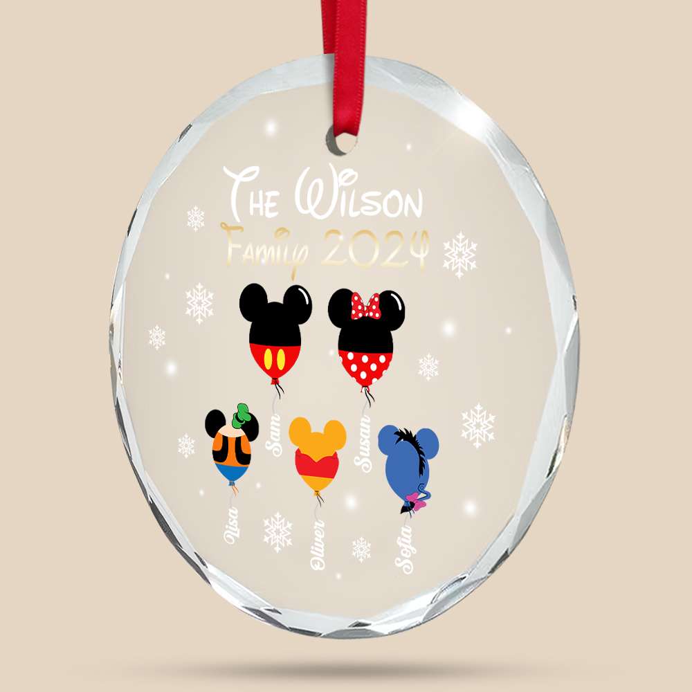 Personalized Christmas Gifts For Family Crystal Ornament 04KAMH160924 - Image 5