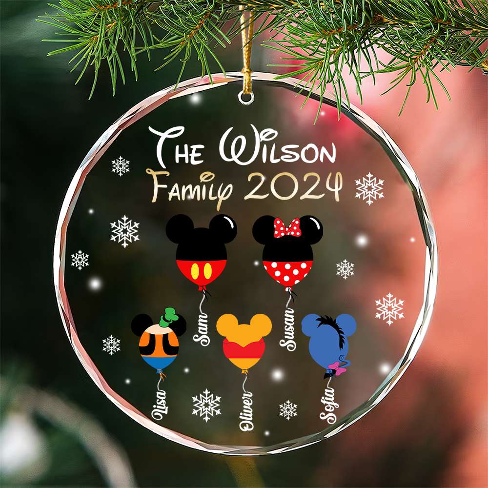 Personalized Christmas Gifts For Family Crystal Ornament 04KAMH160924