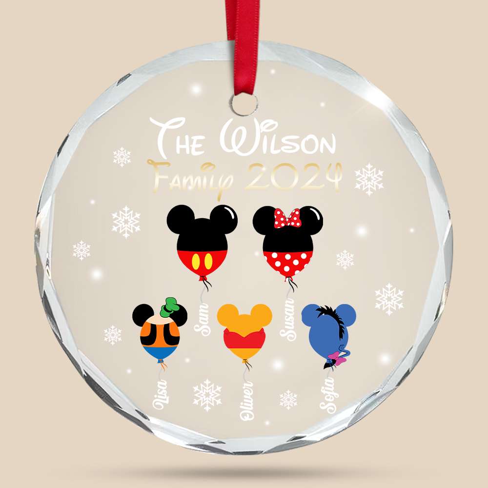 Personalized Christmas Gifts For Family Crystal Ornament 04KAMH160924 - Image 4