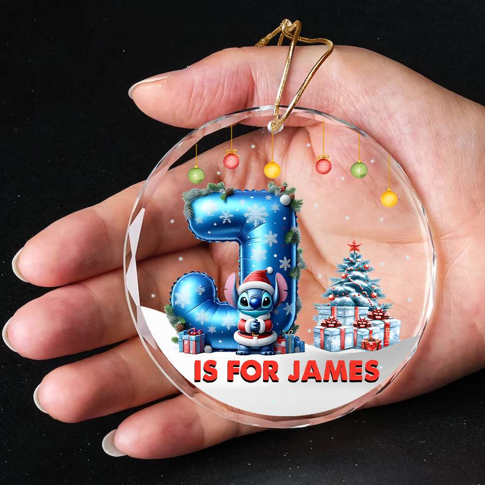 Alternative view of Personalized Christmas Gifts For Kids Crystal Ornament 04KAMH210924