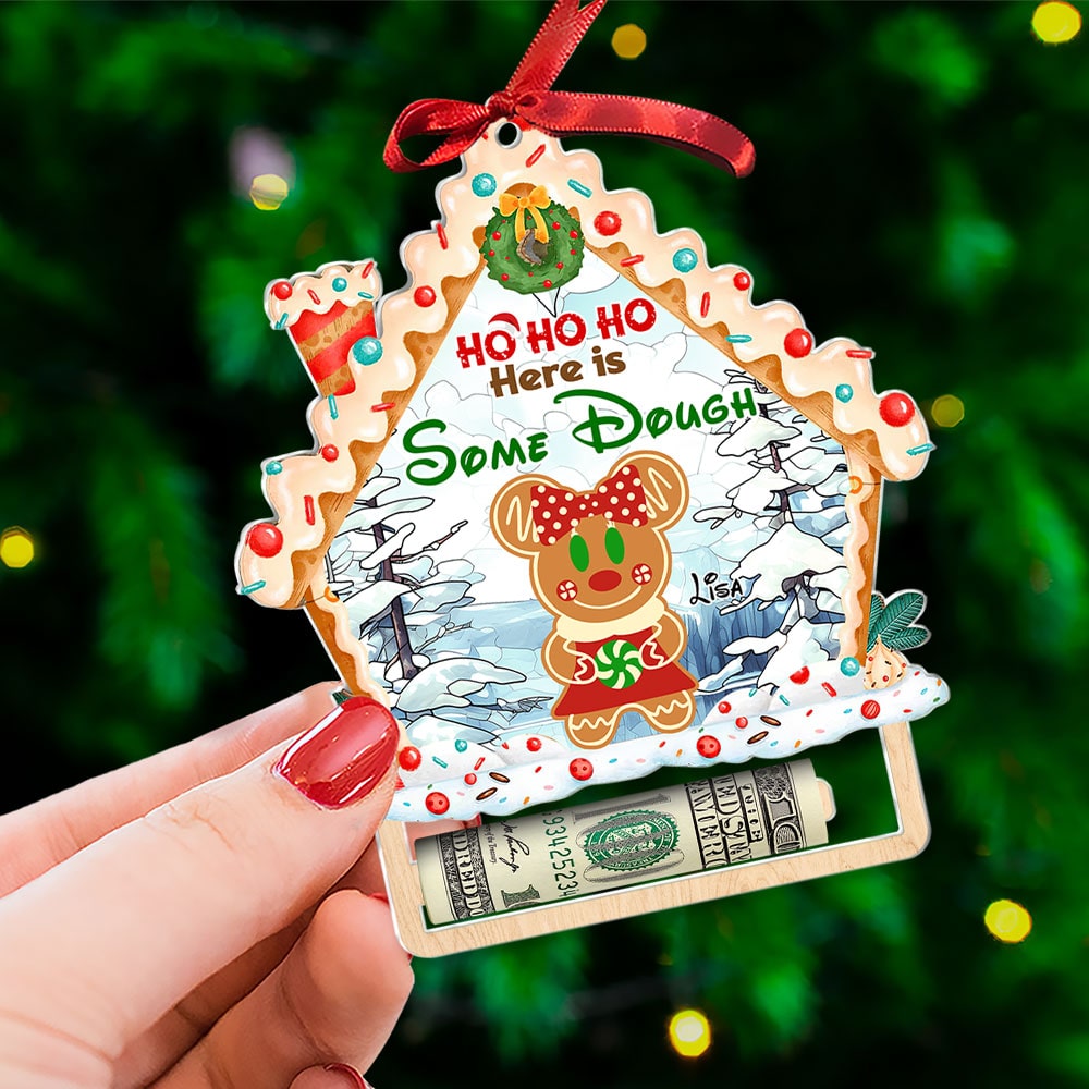 Alternative view of Personalized Christmas Gifts For Kids Money Holder Ornament Here is Some Dough 01kati130924