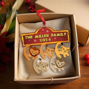 Personalized Christmas Gifts For Lion Family Acrylic Ornament 03KATI011124