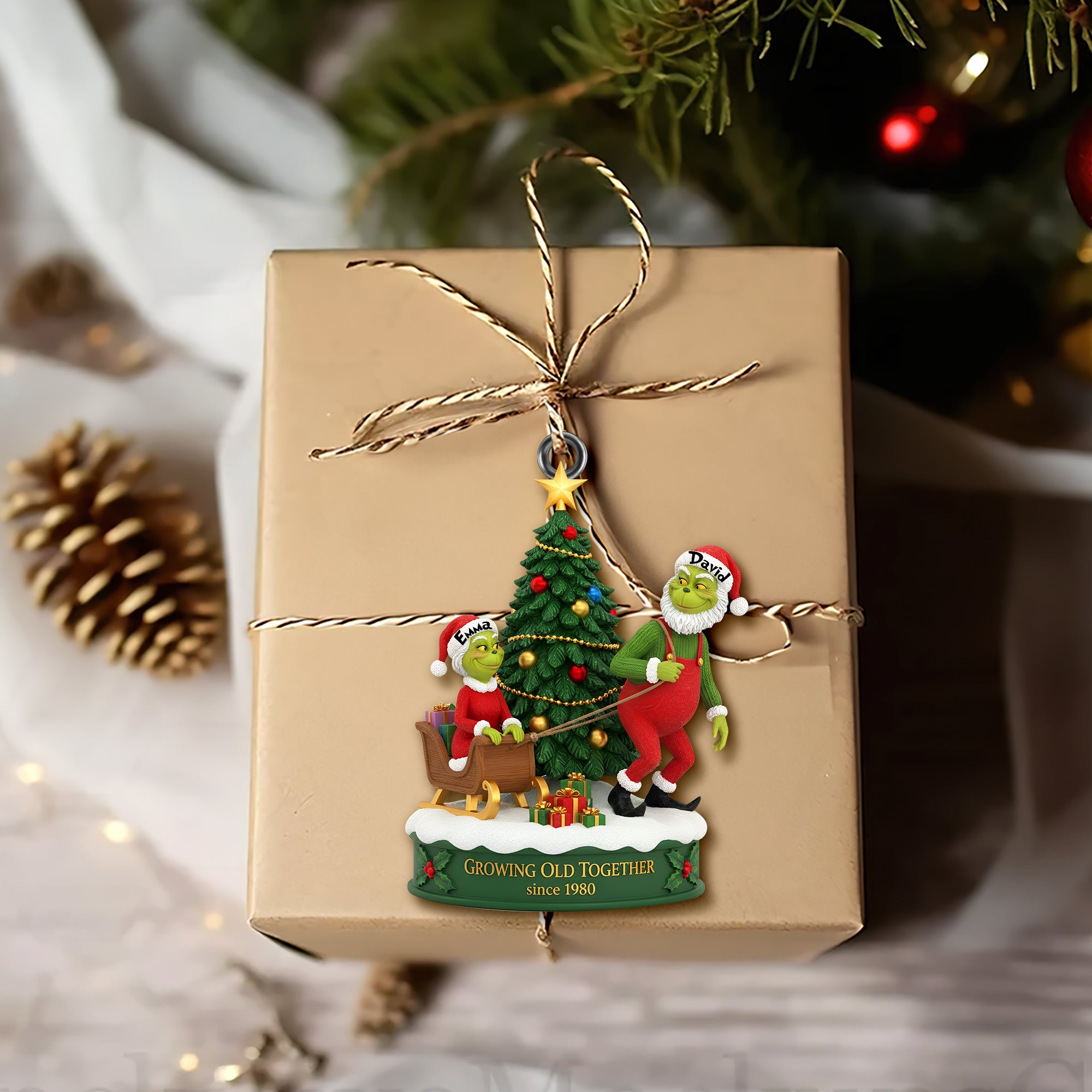Personalized Christmas Gifts For Old Couple Acrylic Ornament 10tolu041125 - Image 4