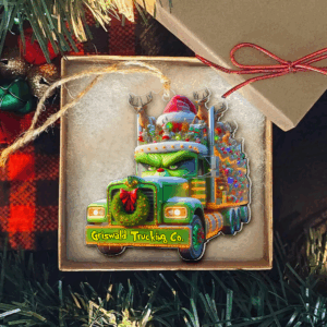 Alternative view of Personalized Christmas Gifts For Trucker Ornament, How The Trucker Saved Christmas 03QHPU041124