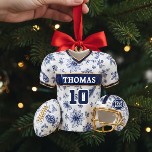 Personalized Christmas Holiday Sports Jersey Ornament 05PGLU021025