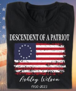 Personalized Descendent of A Patriot Dark Shirt | Happy 250th Birthday USA Shirt | Patriotic 4th Of July 1776 - 2026 T-Shirt | America 250th Anniversary | Independence Day Shirt