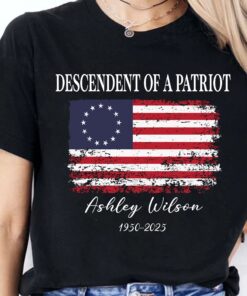 Alternative view of Personalized Descendent of A Patriot Dark Shirt | Happy 250th Birthday USA Shirt | Patriotic 4th Of July 1776 - 2026 T-Shirt | America 250th Anniversary | Independence Day Shirt