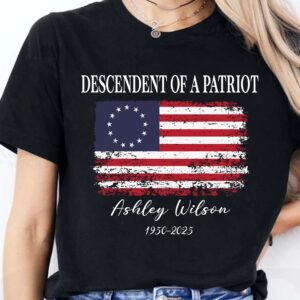 Alternative view of Personalized Descendent of A Patriot Dark Shirt | Happy 250th Birthday USA Shirt | Patriotic 4th Of July 1776 - 2026 T-Shirt | America 250th Anniversary | Independence Day Shirt 682742