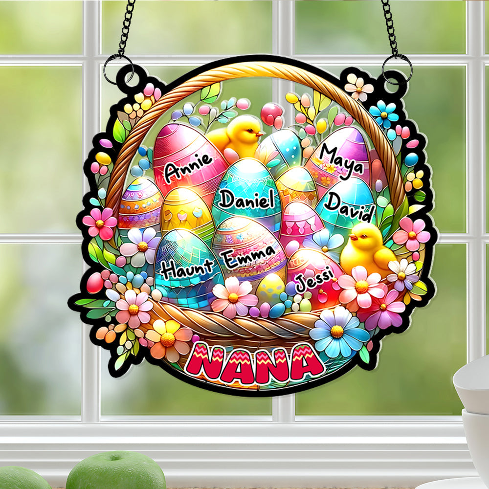 Alternative view of Personalized Easter Gifts For Grandma Suncatcher Ornament 01nalu060225 Easter Eggs