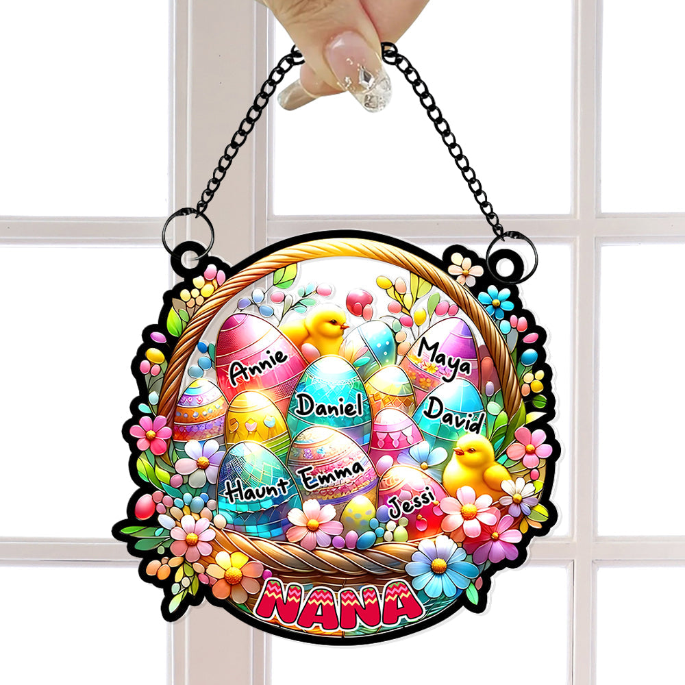 Personalized Easter Gifts For Grandma Suncatcher Ornament 01nalu060225 Easter Eggs - Image 4