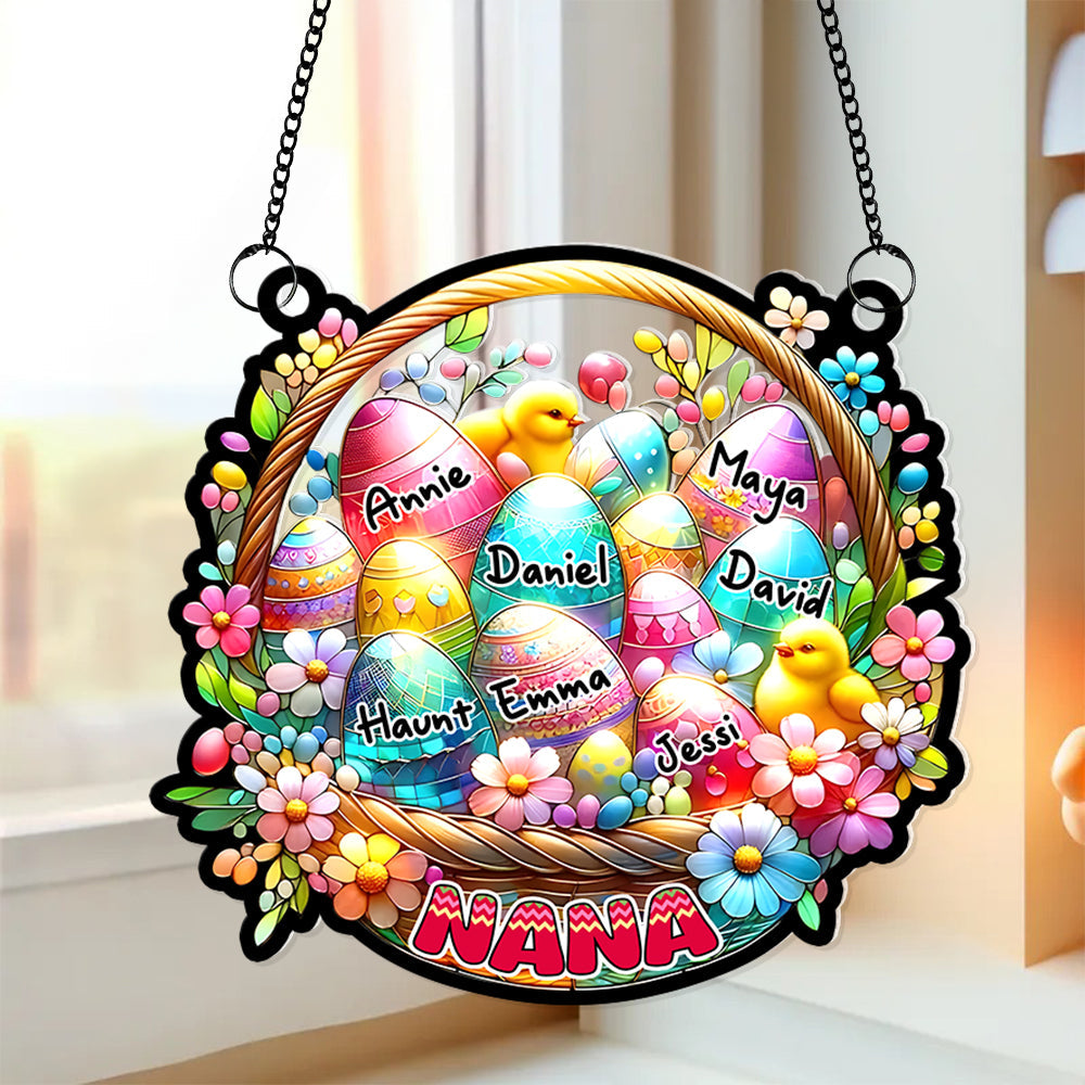 Personalized Easter Gifts For Grandma Suncatcher Ornament 01nalu060225 Easter Eggs