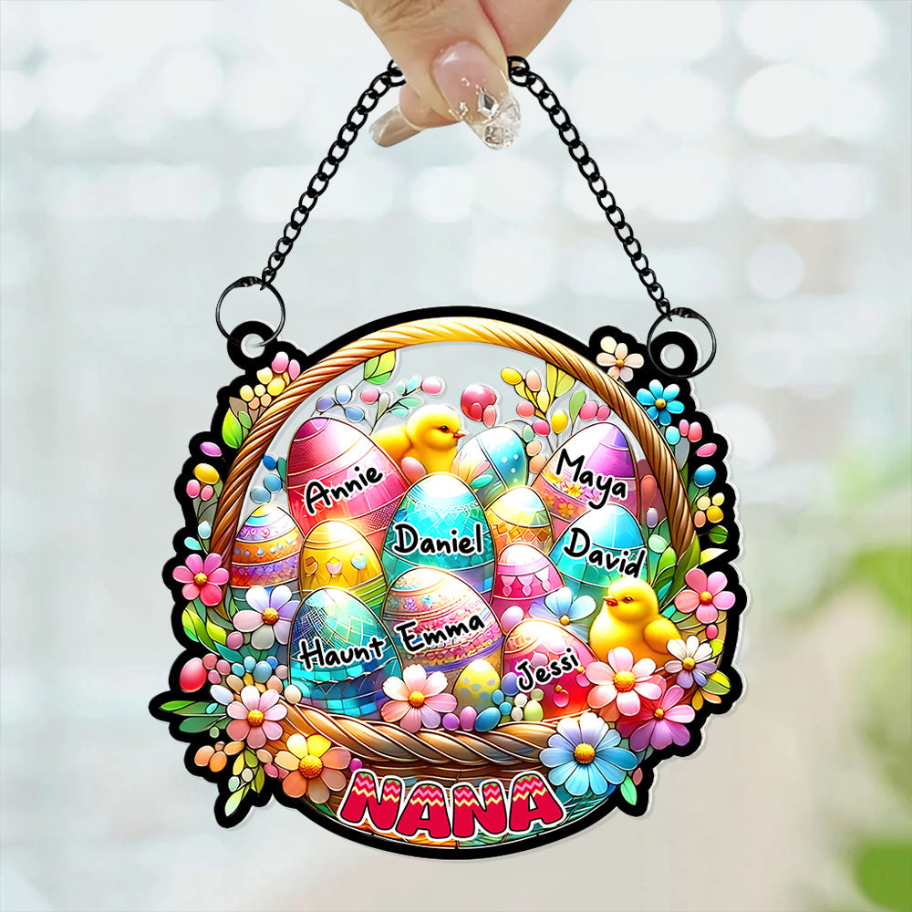 Personalized Easter Gifts For Grandma Suncatcher Ornament 01nalu060225 Easter Eggs - Image 3
