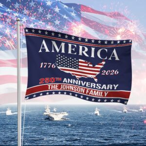 Personalized Family Name America 250th Anniversary Banner House Flag LM32 897163