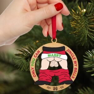 Alternative view of Personalized Funny Christmas Gifts For Him Wood Ornament 04acdt130924