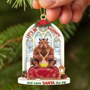 Alternative view of Personalized Funny Gifts For Couple Christmas Ornament 03natn110925